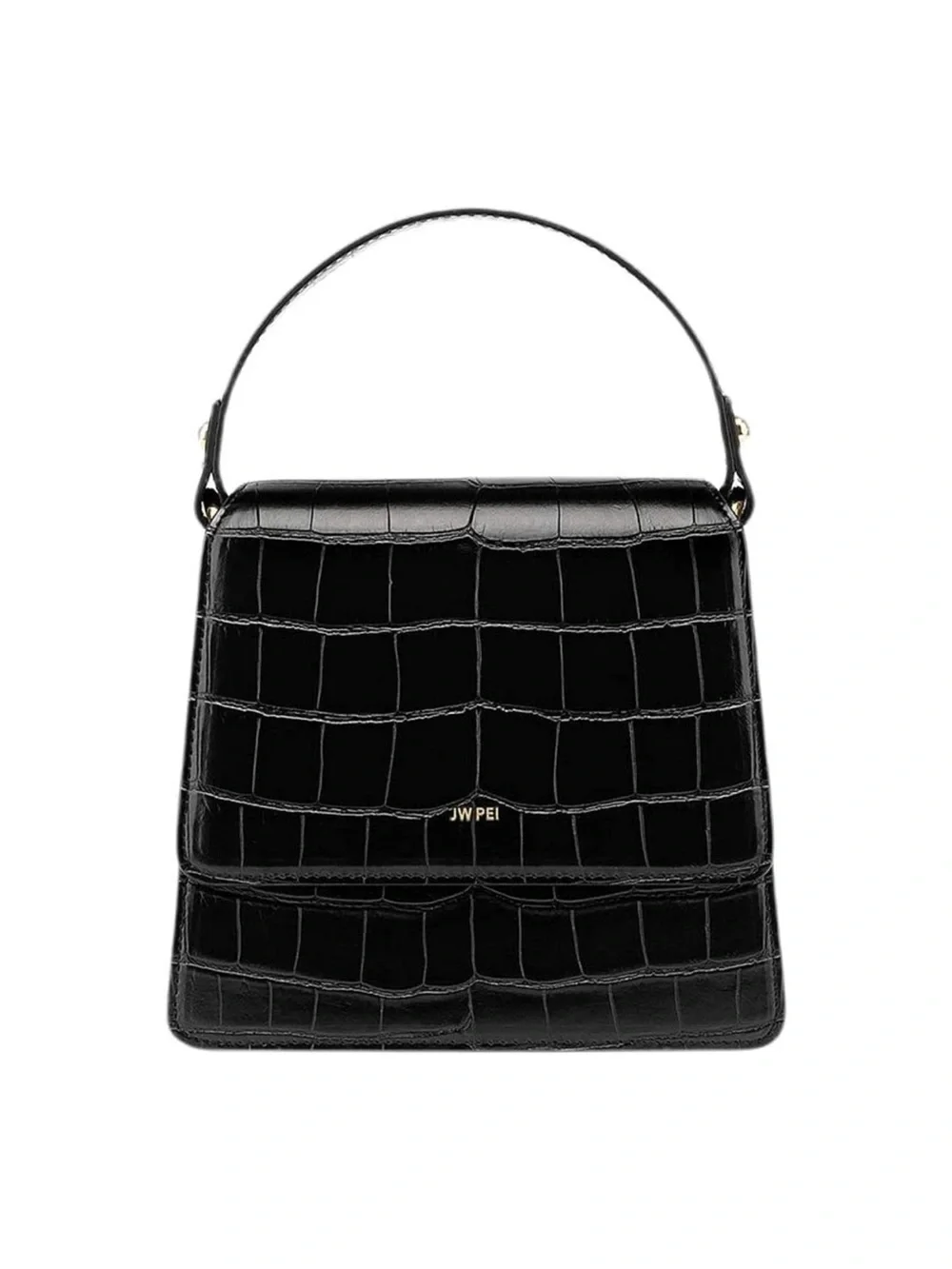 JW PEI Women's FAE Top Handle Crossbody Croc-Embossed Top Handle Bag